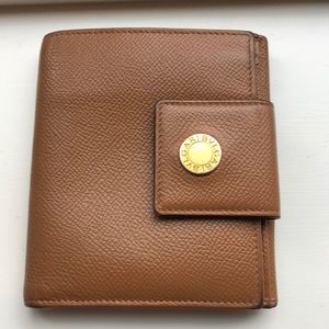 Bulgari tan pebble wallet